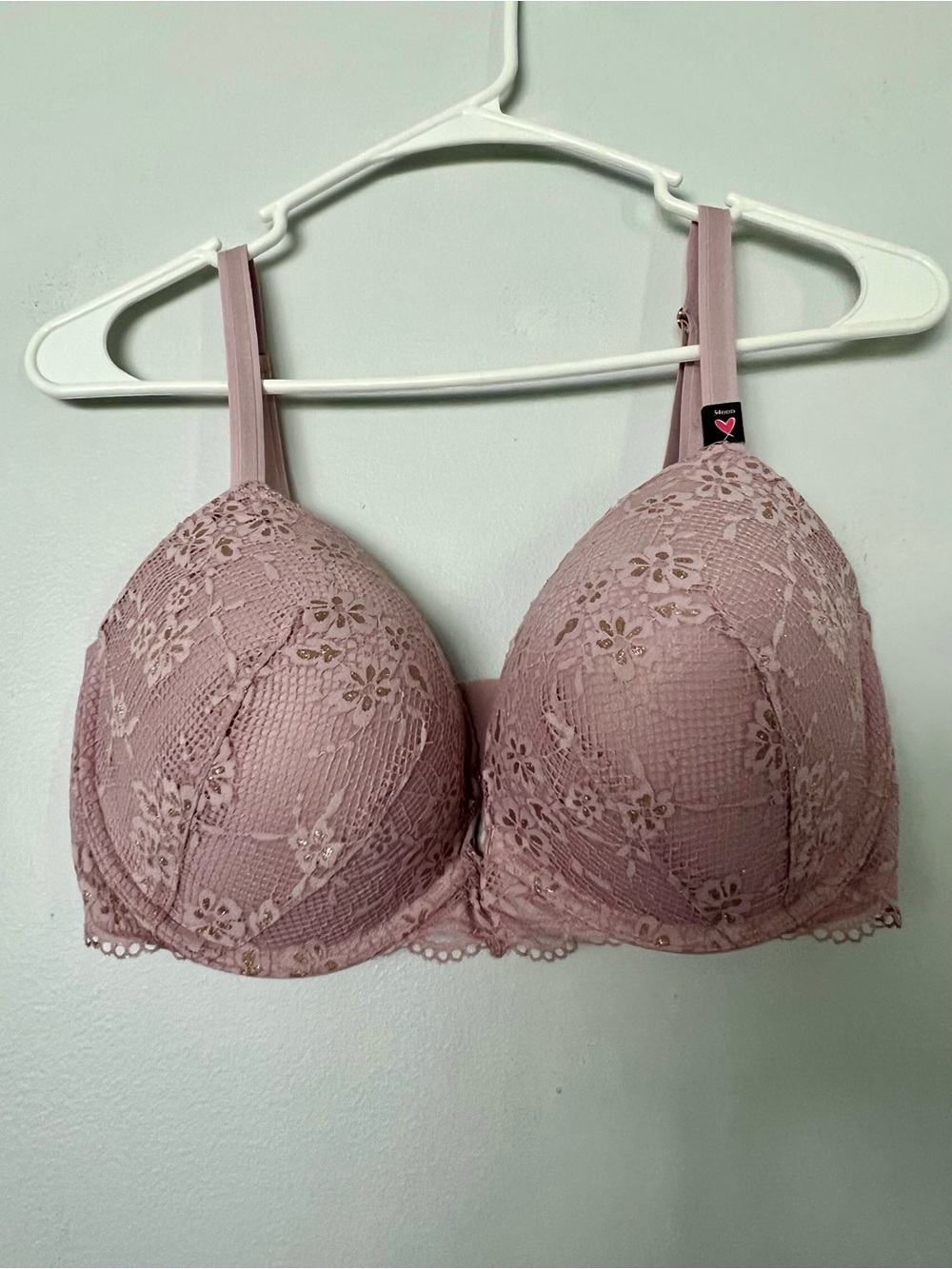 Victoria’s Secret 34DDD Love Cloud Push-Up Bra with Lace - Dusty Rose